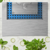 Fleur de lis; blik van geborsteld metaal theedoek (Gevouwen)