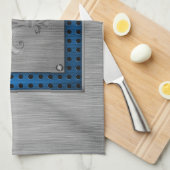 Fleur de lis; blik van geborsteld metaal theedoek (Quarter Fold)