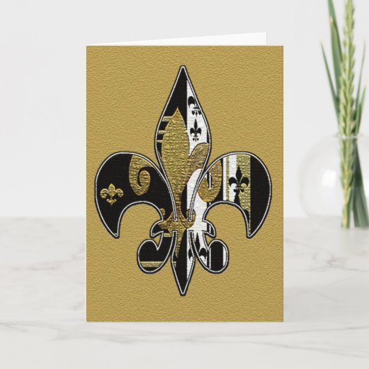 Fleur de lis Bling Wenskaarten Kaart (Voorkant)
