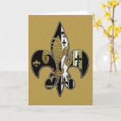 Fleur de lis Bling Wenskaarten Kaart (Gele Bloem)