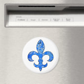Fleur de lis Blue Bandana Magnet (Insitu (Vaatwasser))