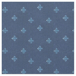Fleur de Lis Blue French Pattern Stof