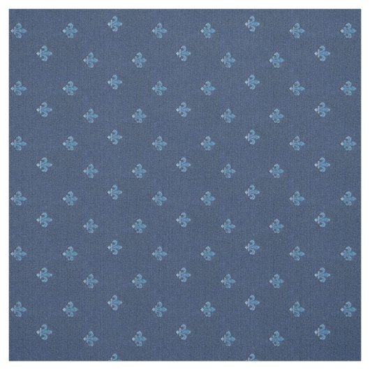 Fleur de Lis Blue French Pattern Stof (Swatch)