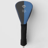 Fleur De Lis Blue Golf Head Hoesje Golfheadcover (Voorkant)