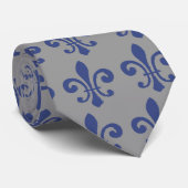 Fleur De Lis Blue Stropdas (Opgerold)
