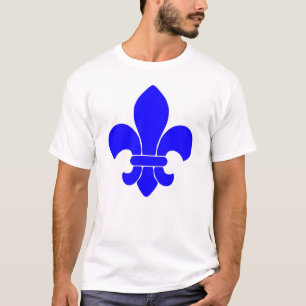 fleur de lis blue t-shirt