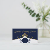 Fleur de Lis bord setting chef catering culinair Visitekaartje (Staand voorkant)