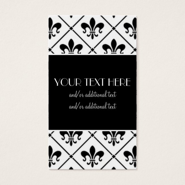 Fleur de Lis Border Visitekaartjes (Voorkant)