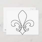 Fleur-de-lis Briefkaart (Voorkant / Achterkant)