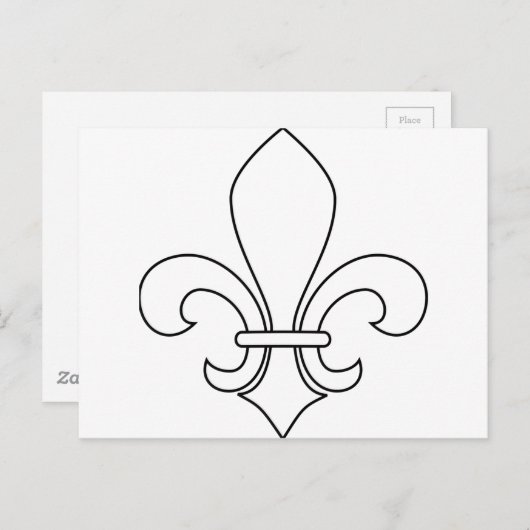 Fleur-de-lis Briefkaart (Voorkant / Achterkant)