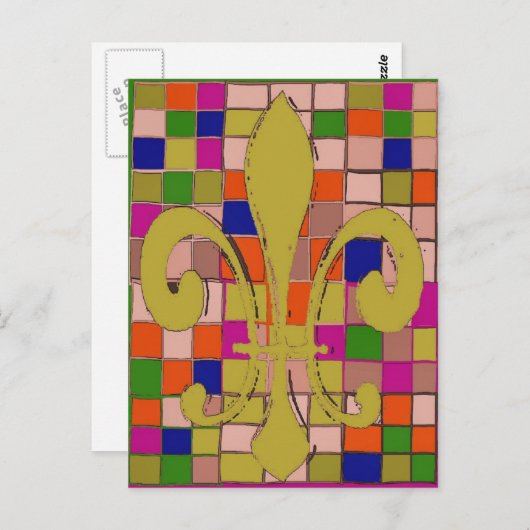 Fleur De Lis Briefkaart (Voorkant / Achterkant)