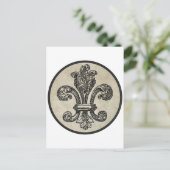 Fleur de Lis Briefkaart (Staand voorkant)