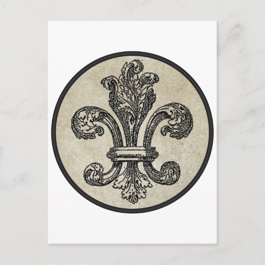 Fleur de Lis Briefkaart (Voorkant)