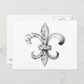 fleur-de-lis briefkaart (Voorkant / Achterkant)