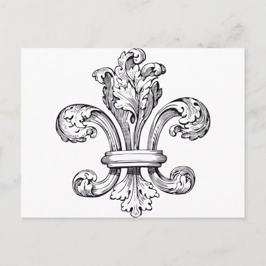 fleur de lis briefkaart (Voorkant)