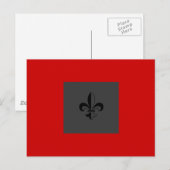 Fleur de lis briefkaart (Voorkant / Achterkant)