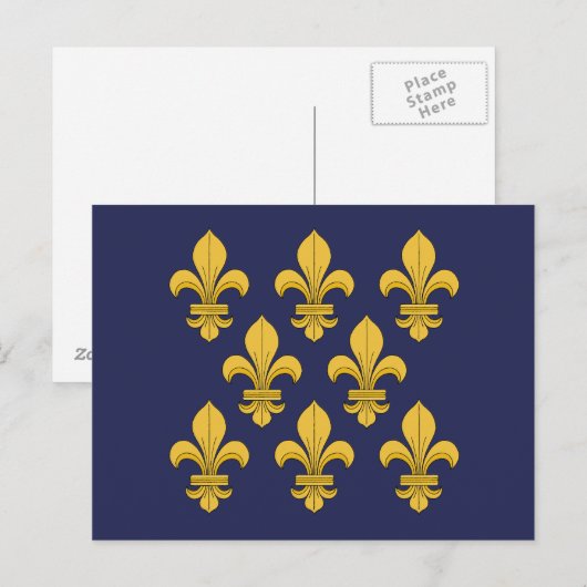 Fleur-de-lis Briefkaart (Voorkant / Achterkant)