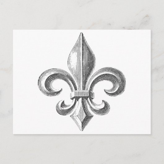 Fleur de Lis Briefkaart (Voorkant)