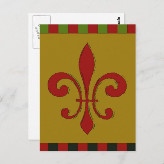 Fleur De Lis Briefkaart (Voorkant / Achterkant)