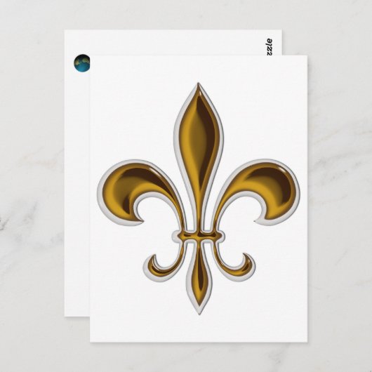 Fleur De Lis Briefkaart (Voorkant / Achterkant)