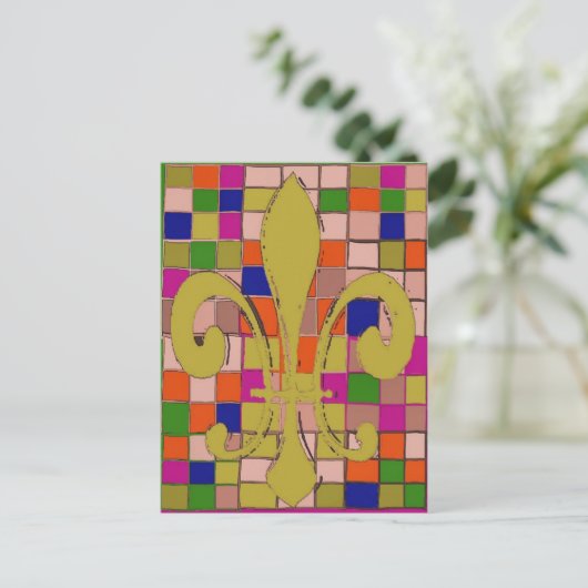 Fleur De Lis Briefkaart (Staand voorkant)