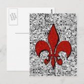 fleur de lis briefkaart (Voorkant / Achterkant)