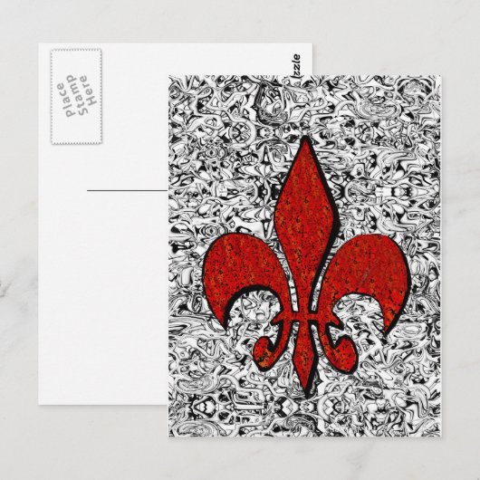 fleur de lis briefkaart (Voorkant / Achterkant)