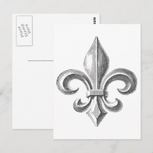 Fleur de Lis Briefkaart (Voorkant / Achterkant)