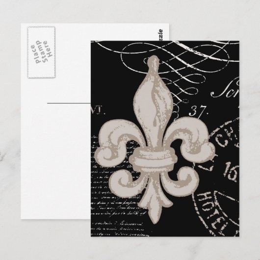  Fleur de Lis...briefkaart Briefkaart (Voorkant / Achterkant)