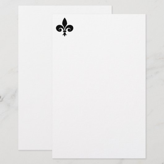 Fleur De Lis Briefpapier (Voorkant / Achterkant)
