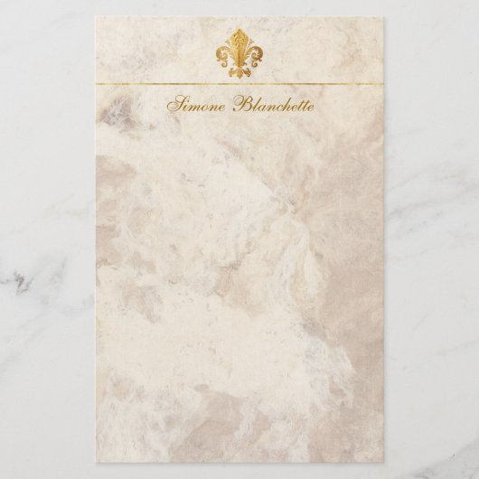 Fleur-de-lis Briefpapier (Voorkant)