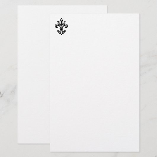 Fleur De Lis Briefpapier (Voorkant / Achterkant)