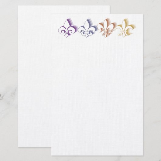 Fleur de Lis Briefpapier (Voorkant / Achterkant)