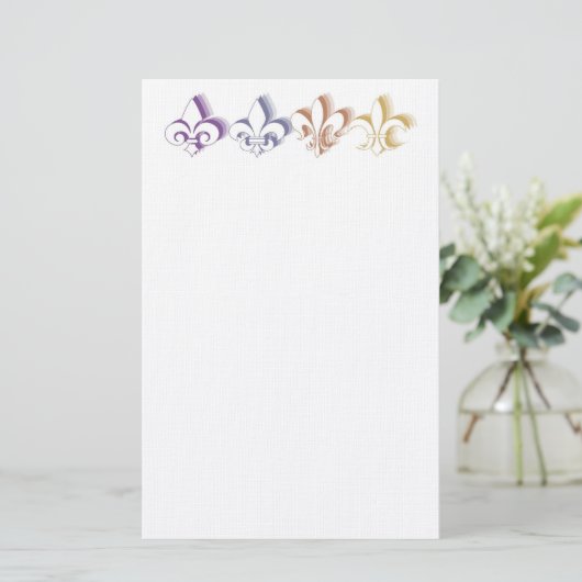 Fleur de Lis Briefpapier (Staand voorkant)