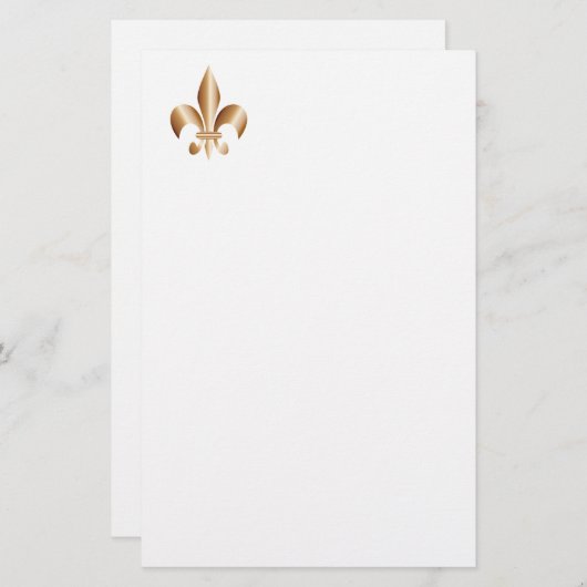 Fleur de lis briefpapier (Voorkant / Achterkant)