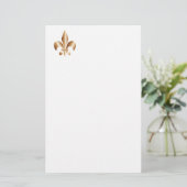 Fleur de lis briefpapier (Staand voorkant)