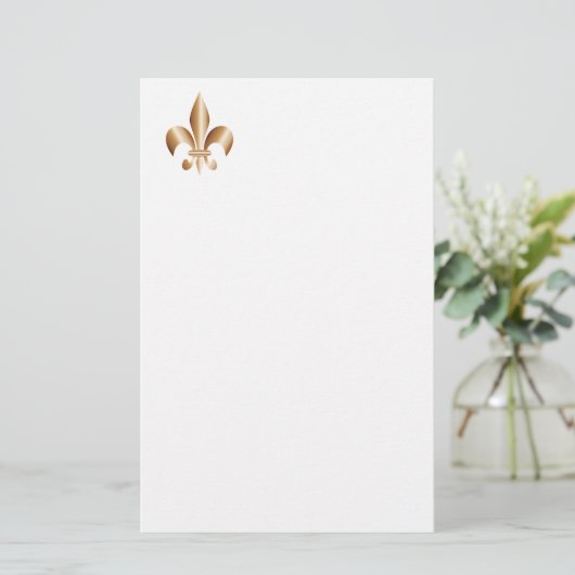 Fleur de lis briefpapier (Staand voorkant)