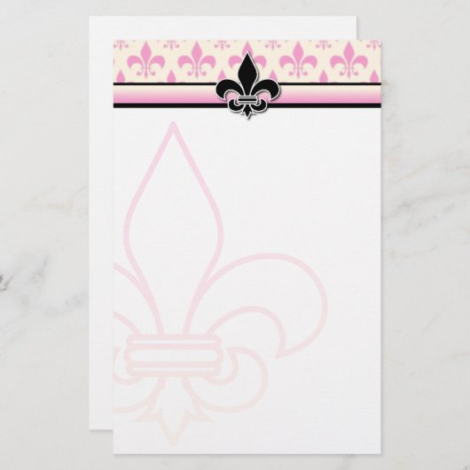 Fleur de Lis Briefpapier Design (Voorkant / Achterkant)