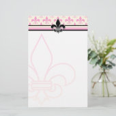 Fleur de Lis Briefpapier Design (Staand voorkant)