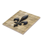 Fleur de Lis Bronze Tan Tegeltje (Zijkant)