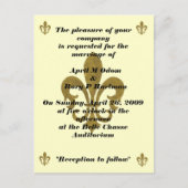 fleur de lis bruiloft briefkaart uitnodiging (Voorkant)