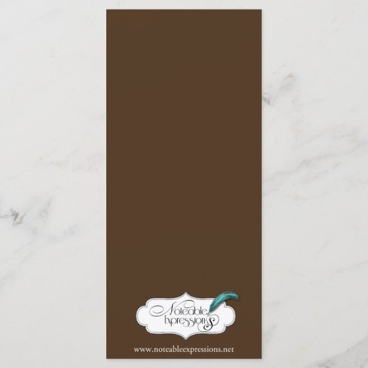  Fleur de Lis Bruiloft Menu (Achterkant)