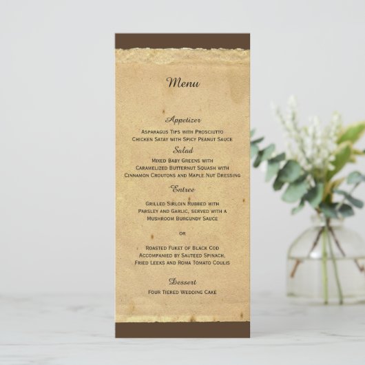  Fleur de Lis Bruiloft Menu (Staand voorkant)