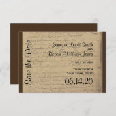 Fleur de Lis Bruiloft Save the Date (Voorkant / Achterkant)