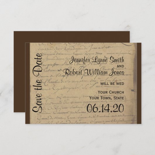  Fleur de Lis Bruiloft Save the Date (Voorkant / Achterkant)