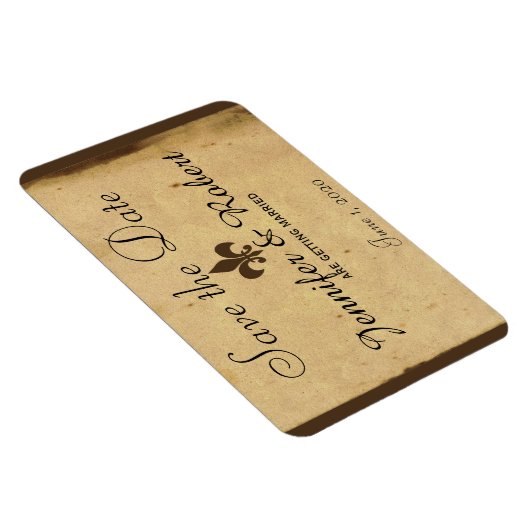  Fleur De Lis Bruiloft Save the Date Magneet (Rechterzijde)