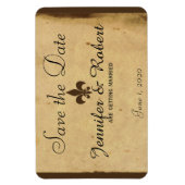  Fleur De Lis Bruiloft Save the Date Magneet (Verticaal)