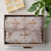 Fleur De Lis Bruin Decoupage Papier (Geschenk)
