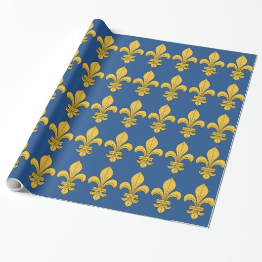 Fleur-de-lis Cadeaupapier (Uitgerold)
