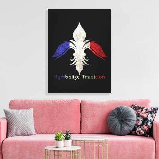 Fleur de Lis Canvas Afdruk (Insitu (Woonkamer))